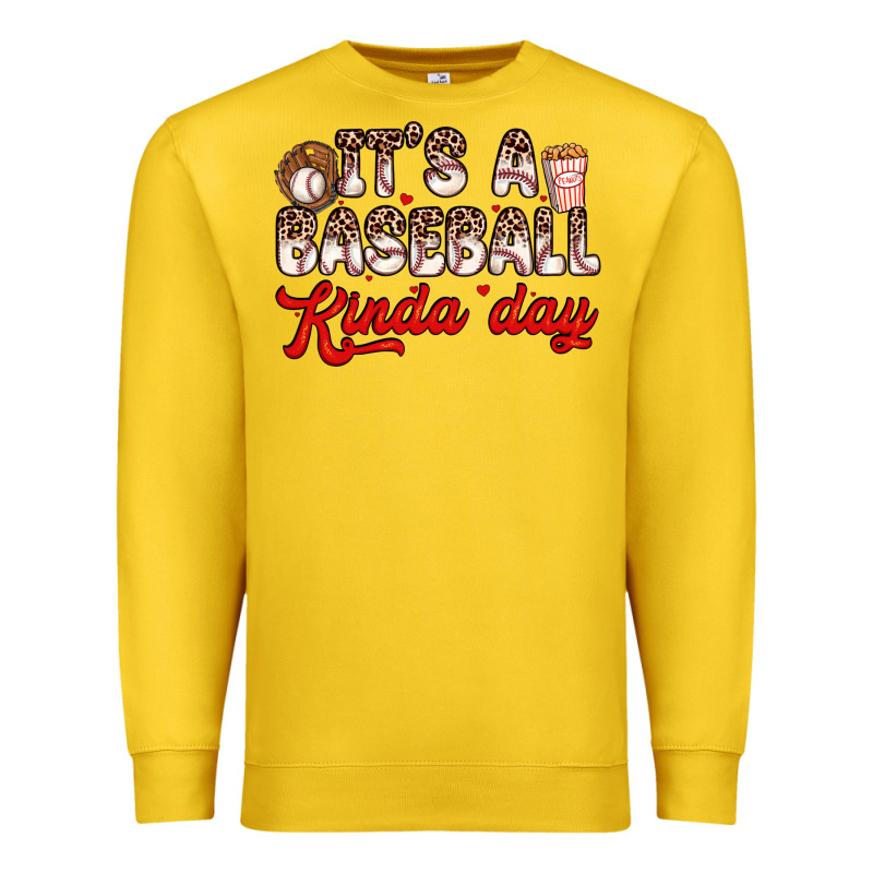 It S A Baseball Kinda Day Premium Sweatshirt by Zillion Design Studio | Teevron