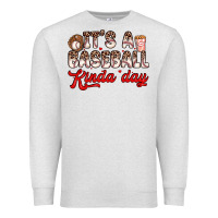 Oatmeal Heather it s a baseball kinda day Premium Sweatshirt - Zillion Design Studio
