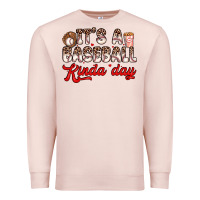 Pale Pink it s a baseball kinda day Premium Sweatshirt - Zillion Design Studio