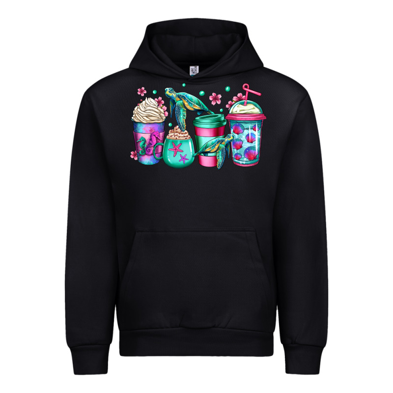 Turtle Coffee Cups Urban Hoodie by Jasminsmagicworld | Teevron