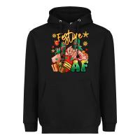 Black festive af christmas caucasian girl sneakers Heavyweight Hoodie - RanaPortraitStore
