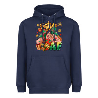 Navy festive af christmas caucasian girl sneakers Heavyweight Hoodie - RanaPortraitStore