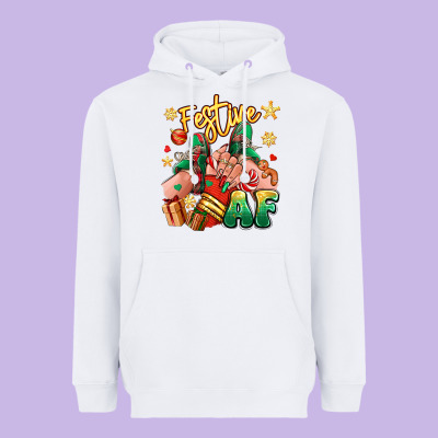 Heavyweight Hoodie festive af christmas caucasian girl sneakers