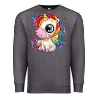 Charcoal Heather unicorn Premium Sweatshirt - Zillion Design Studio