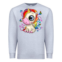 Heather Grey unicorn Premium Sweatshirt - Zillion Design Studio