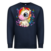 Navy unicorn Premium Sweatshirt - Zillion Design Studio