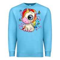 Ocean Blue unicorn Premium Sweatshirt - Zillion Design Studio
