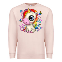 Pale Pink unicorn Premium Sweatshirt - Zillion Design Studio