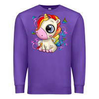 Purple unicorn Premium Sweatshirt - Zillion Design Studio