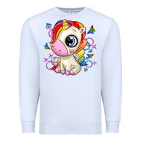 White unicorn Premium Sweatshirt - Zillion Design Studio