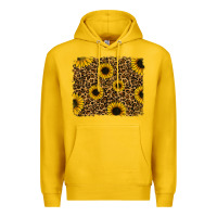 Lemon leopard sunflowers background Premium Hoodie - RanaPortraitStore