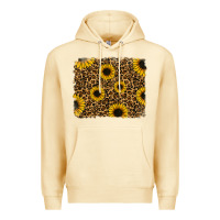 Pina Colada leopard sunflowers background Premium Hoodie - RanaPortraitStore