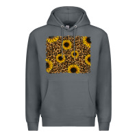 Rock leopard sunflowers background Premium Hoodie - RanaPortraitStore