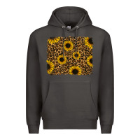 Smoke leopard sunflowers background Premium Hoodie - RanaPortraitStore