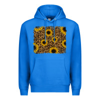 True Royal leopard sunflowers background Premium Hoodie - RanaPortraitStore