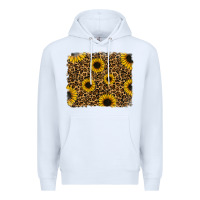 White leopard sunflowers background Premium Hoodie - RanaPortraitStore
