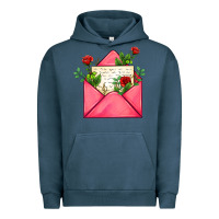 Pigment Midnight Navy pink letter Urban Hoodie - AdoDesignShop