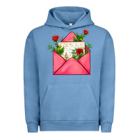 Pigment Pebble Blue pink letter Urban Hoodie - AdoDesignShop