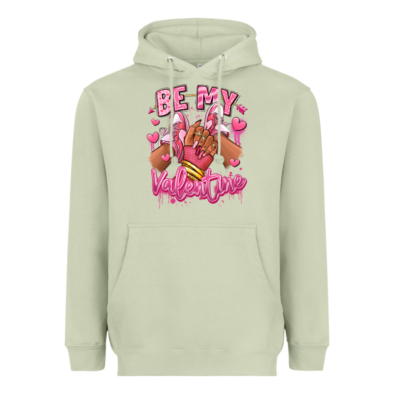 Be My Valentine Afro Girl Sneakers Heavyweight Hoodie by RanaPortraitStore | Teevron