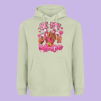 Heavyweight Hoodie be my valentine afro girl sneakers