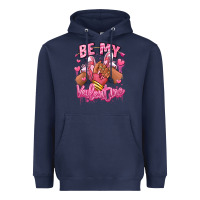 Navy be my valentine afro girl sneakers Heavyweight Hoodie - RanaPortraitStore