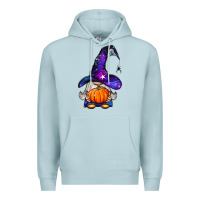 Blue Mist witch gnome with pumpkin Premium Hoodie - BundleAndBundleShop
