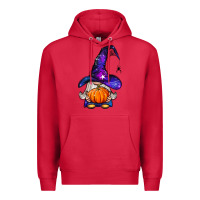 Cardinal witch gnome with pumpkin Premium Hoodie - BundleAndBundleShop