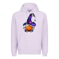 Lilac witch gnome with pumpkin Premium Hoodie - BundleAndBundleShop