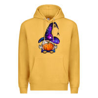Mustard witch gnome with pumpkin Premium Hoodie - BundleAndBundleShop