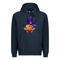 Navy witch gnome with pumpkin Premium Hoodie - BundleAndBundleShop