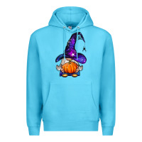 Ocean Blue witch gnome with pumpkin Premium Hoodie - BundleAndBundleShop