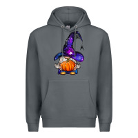 Rock witch gnome with pumpkin Premium Hoodie - BundleAndBundleShop