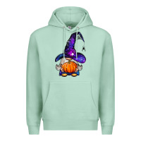 Seafoam witch gnome with pumpkin Premium Hoodie - BundleAndBundleShop