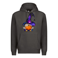 Smoke witch gnome with pumpkin Premium Hoodie - BundleAndBundleShop