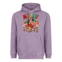 Lavender Merry Christmas Caucasian girl sneakers Heavyweight Hoodie - RanaPortraitStore