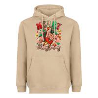 Mushroom Merry Christmas Caucasian girl sneakers Heavyweight Hoodie - RanaPortraitStore