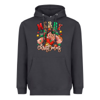 Merry Christmas Caucasian Girl Sneakers Heavyweight Hoodie | Teevron