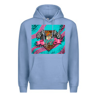 Colony Blue racing pink tumbler Premium Hoodie - AdoDesignShop