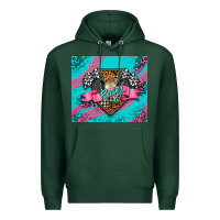 Sports Green racing pink tumbler Premium Hoodie - AdoDesignShop