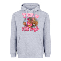 Heather Grey Yep still single heels and sneakers afro girl Heavyweight Hoodie - RanaPortraitStore