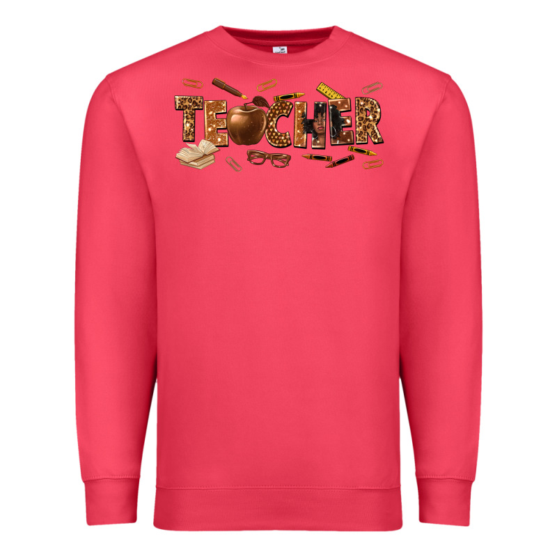 Melanin Teacher Premium Sweatshirt by texasbilliewilder | Teevron