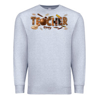 Heather Grey melanin teacher Premium Sweatshirt - texasbilliewilder