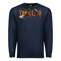 Navy melanin teacher Premium Sweatshirt - texasbilliewilder