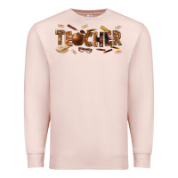 Pale Pink melanin teacher Premium Sweatshirt - texasbilliewilder