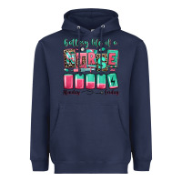 Navy battery life of a nurse Heavyweight Hoodie - RanaPortraitStore