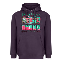 Plum battery life of a nurse Heavyweight Hoodie - RanaPortraitStore
