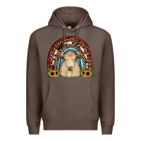 Coffee charolais  rainbow Premium Hoodie - JahusDesignShop