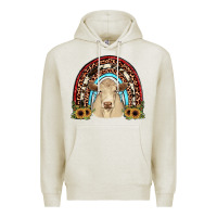Oatmeal Heather charolais  rainbow Premium Hoodie - JahusDesignShop