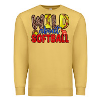 Antique Gold wild about softball Premium Sweatshirt - Zillion Design Studio