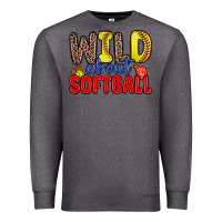 Charcoal Heather wild about softball Premium Sweatshirt - Zillion Design Studio